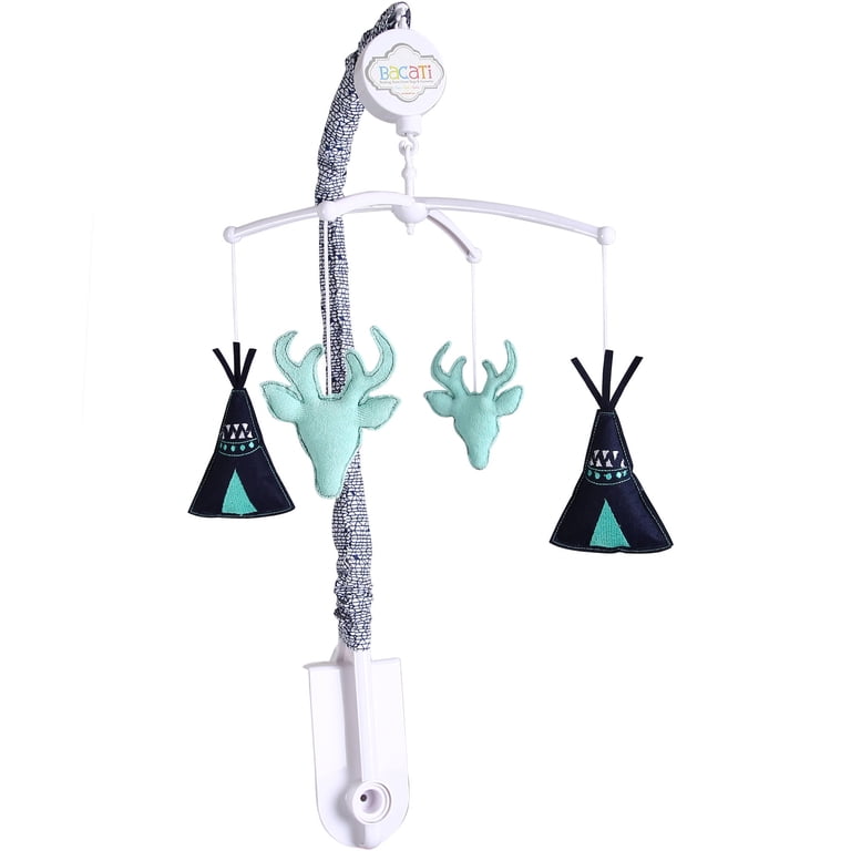 Tribal 10-Piece Nursery Crib Bedding Set with Musical Mobile photo 3