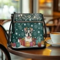 thumbnail image 3 of ZUXONGSY Christmas Falcon Dog Gift Print Shoulder Handbag for Women Mini Crossbody Travel Purse Small Satchel with Adjustable Wide Strap for Shopping Working, 3 of 7