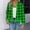 Green, variant on Women's Plaid Zipper Jackets Stand-Up Collar Lightweight Tops with Pockets Fall Casual Active Tops