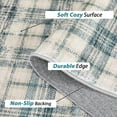 thumbnail image 3 of CAROMIO Living Room Rug Plaid Rug Washable Area Rugs for Bedroom Modern Carpet Distressed Rug Non Slip Checkered Farmhouse Area Rug, 5' x 7' Blue Beige, 3 of 7