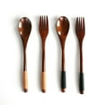 thumbnail image 2 of Usbinx Life Wooden Cooking Spoon and Fork Set Eco Friendly Utensils 22.5x2.8x1cm Heat Resistant Natural Wood, 2 of 5