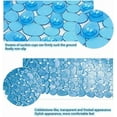 thumbnail image 6 of Bath Mat Clear Non-Slip Bathtub Mat with Suction Cups, Oval 27 x 14 inch, Vinyl, Blue, 6 of 6