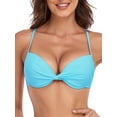 thumbnail image 1 of RELLECIGA Haut de Bikini Rehausseur pour Femme, devant Torsadé, Maillot de Bain à Armatures, 1 of 5
