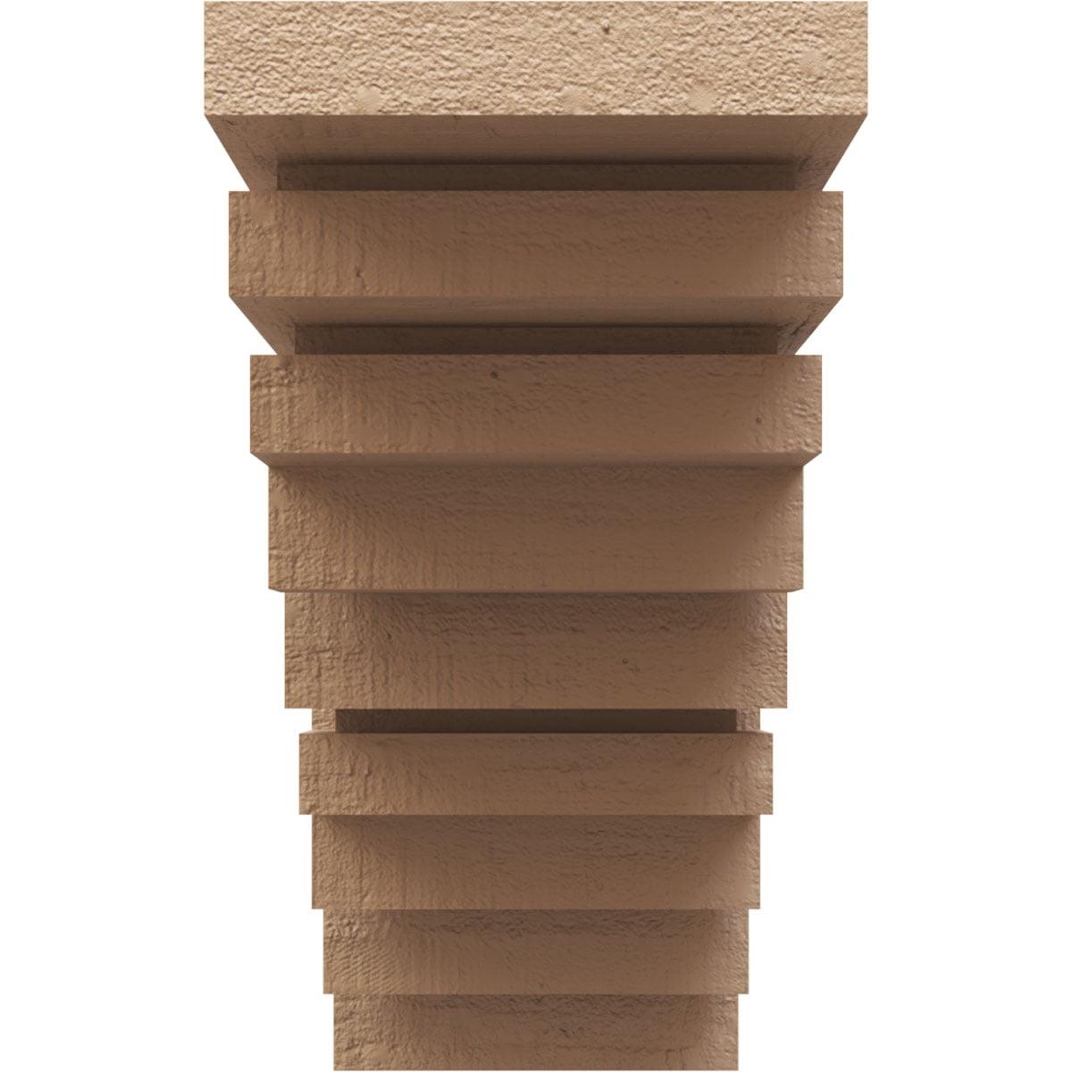 7"W x 21"D x 14"H Classic Landon Rough Cedar Woodgrain TimberThane Corbel, Primed Tan