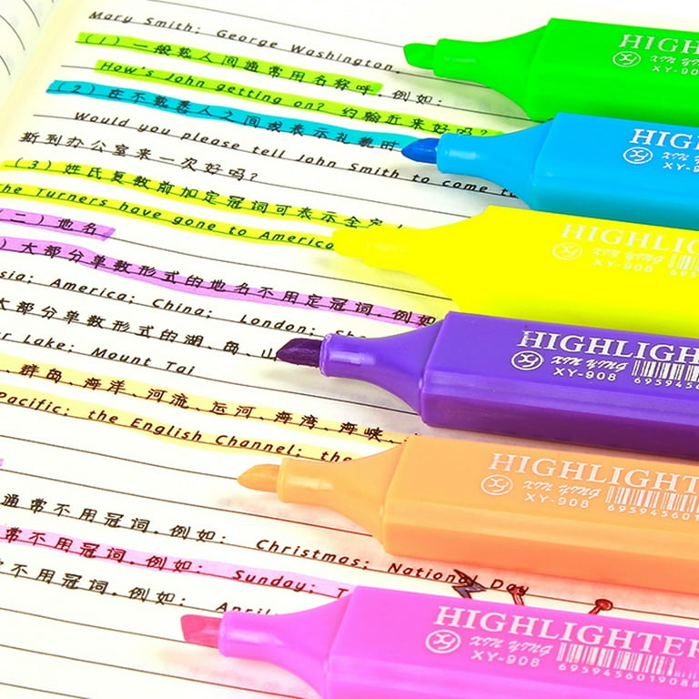 16pcs Minty Smell Highlighter Pen Set Soft Color Fluorescent