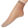 thumbnail image 3 of Migroa 6 Pairs Sheer Socks Women Ankle Socks for Women Elastic Thin See Through Silk Sock Anti-Slip Ankle Stockings Coffee One Size, 3 of 6