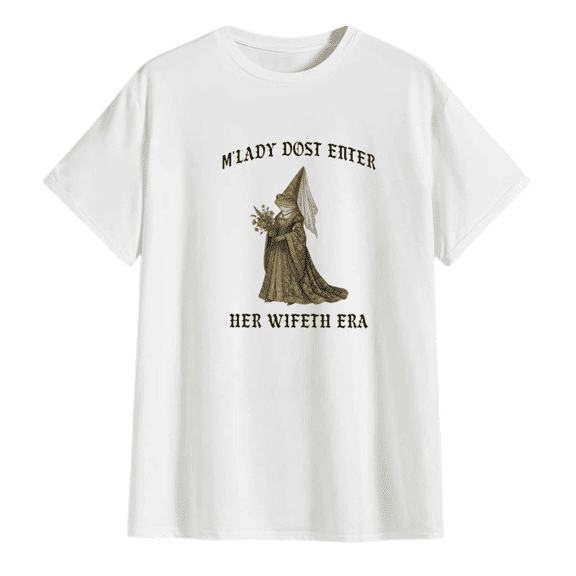 Funny Medieval Frog Bride T Shirt, Wifeth Era Graphic Tee, Bridal Shower Gift Tshirt for Women