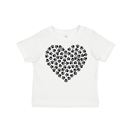 

Inktastic Heart Made Of Paws Dog Paws Puppy Paws - Black Boys or Girls Toddler T-Shirt