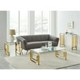 thumbnail image 6 of Pemberly Row Contemporary Stainless Steel/Glass Accent Table in Gold, 6 of 6
