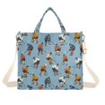 thumbnail image 7 of FORMRS Womens Corduroy Tote Bag Crossbody Shoulder Purse Handbag with Detachable Strap, Blue Hockey Pattern, 7 of 7