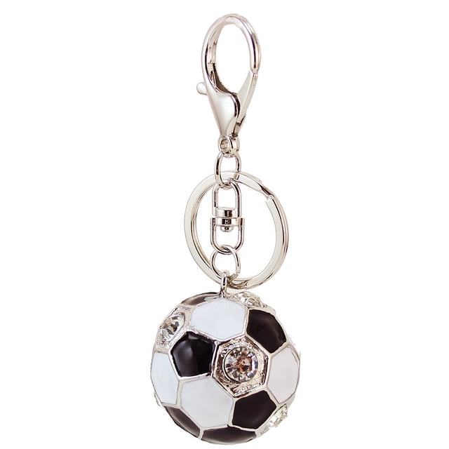 KAKOWELY Mini llavero de fútbol, llavero decorativo con forma de balón de fútbol, adorable llavero con temática de fútbol.