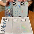 thumbnail image 6 of Compatible for iPhone 14 Pro Max Case Laser Heart Pattern, Cute Glitter Bling Rainbow Holographic Clear Case for Women Girls Soft TPU Shockproof Camera Protective Back Cover Case - Heart, 6 of 11