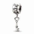 thumbnail image 1 of Fancy Bead White Sterling Silver Themed 22.73 mm 6.36 Reflections Key Dangle Bead, 1 of 2