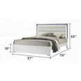 thumbnail image 3 of Contemporary White Full Bed by Olivia featuring LED Headboard and Wood, 3 of 5