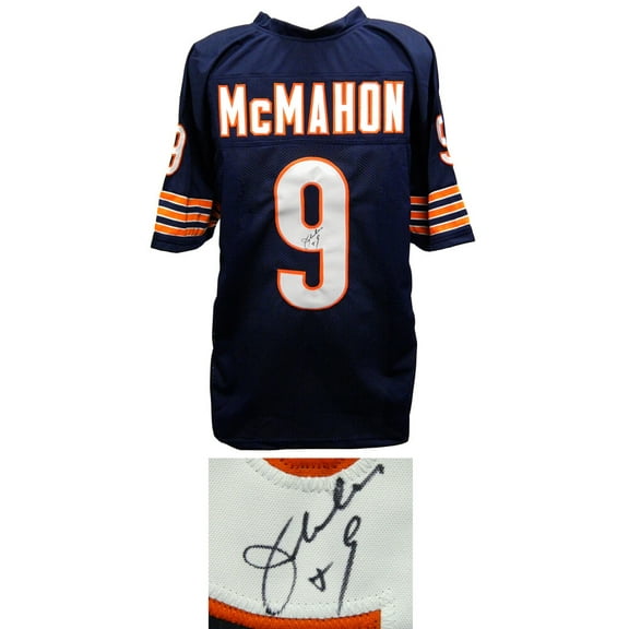 Jim McMahon Signed Navy Custom Throwback Jersey