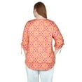 thumbnail image 2 of Larky Lark Womens Plus-Size Casual Tie Top In Free-Spirit Foulard, 2 of 4
