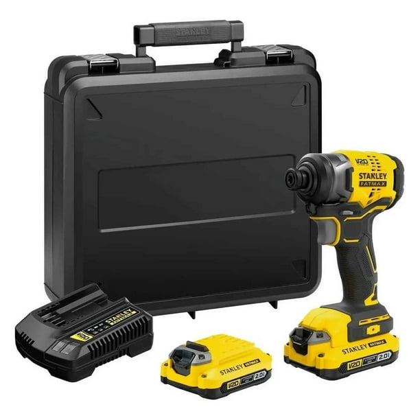 Kit Atornillador Impacto Inalambrico Brushless 20 V Stanley SBI810D2K