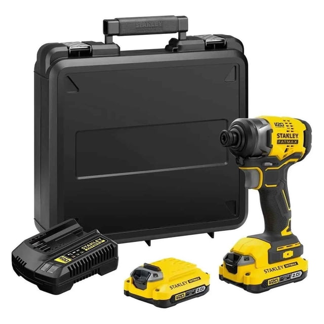 Kit Atornillador Impacto Inalambrico Brushless 20 V Stanley SBI810D2K