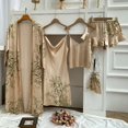thumbnail image 1 of REDHOTYPE New Sakura Print 5 Piece Pajama Set Women's Homewear Robe Top Robe Shorts Pack Pajamas Homewear, 1 of 5