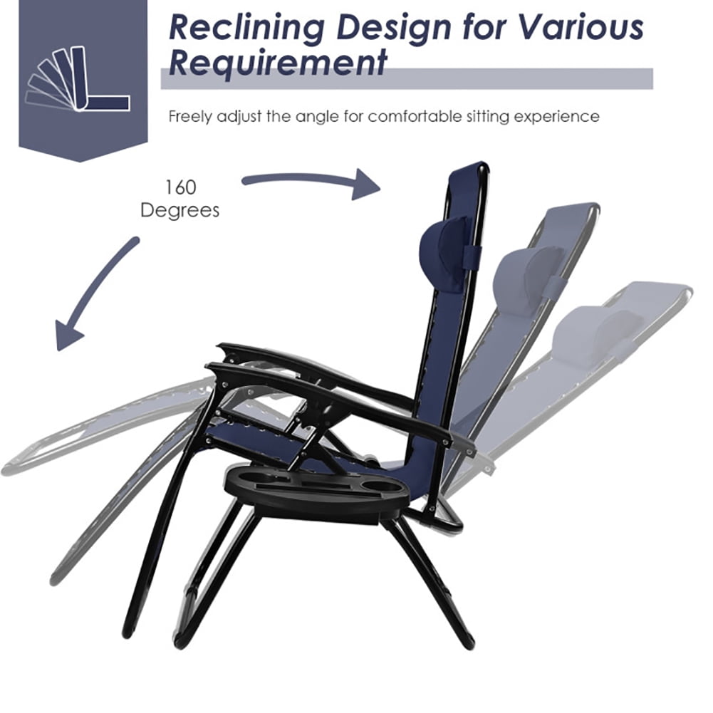 Aimee Lii Outdoor Folding Zero Gravity Reclining Lounge Chair, Folding Patio Chairs, Blue Aimee Lii Outdoor Folding Zero Gravity Reclining Lounge Chair, Folding Patio Chairs, Blue