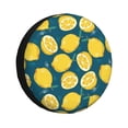 thumbnail image 1 of Fotbe Lemon Funda de Llanta de Repuesto con Estampado, Engrosada, Ajuste Universal para Jeep, Remolque, RV, SUV, Camión-15 inch, 1 of 6