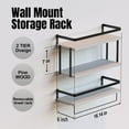 thumbnail image 3 of Towel Racks,Wall Mounted Floating Shelves Set of 2,White, 3 of 7