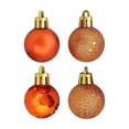 thumbnail image 6 of Northlight 18ct Shatterproof 4-Finish Christmas Ball Ornament Set 1.25" - Orange, 6 of 9