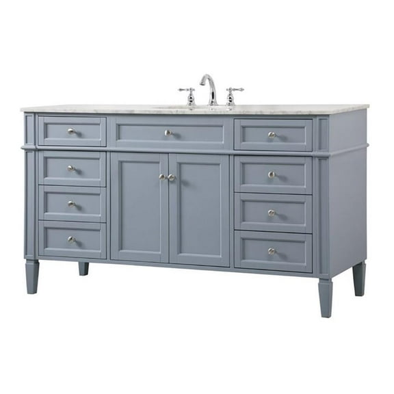 60 inch single bathroom vanity in grey