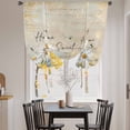 thumbnail image 3 of Daisy Spring Floral Balloon Curtains for Bedroom/Front Door/Bathroom, Farmhouse Botanical Bees Elegant Tie Up Curtains 63 Inch Length Light Filtering Kitchen Curtains Shades for Windows 46"x63", 3 of 8