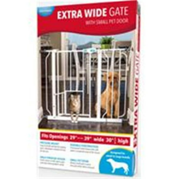 Carlson Pet Products 0734PW Extra Wide Walk-Through Gate with Door