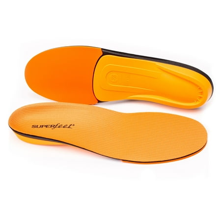 Superfeet All-Purpose High Impact Support Insoles (Orange) - Trim-To-Fit Orthotic Arch Support Shoe Inserts - Professional Grade - Men 15.5-17