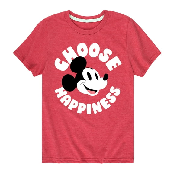 Mickey & Friends - Mickey Choose Happiness - Toddler And Youth Short Sleeve Graphic T-Shirt