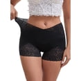 thumbnail image 5 of INSPIRE CHIC Mother's Day Women's Panties High Rise Lace Trim Shaper Shorts Tummy Control Hip Lifter S Black, 5 of 6