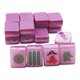 thumbnail image 3 of 18 piezas Mahjong llavero colgante, clave colgante encantos DIY Craft, resina chino Mahjong azulejos llavero colgante para bolso, adornos de llavero violeta claro, 3 of 9