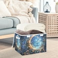 thumbnail image 3 of Yayeee Collapsible Cube Storage Bin with Lid Fabric Closet Decorative Basket with Handles, Crystal Moon, 3 of 7