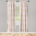 thumbnail image 3 of Ambesonne Art Deco Curtains, Blush Simple Vintage Motif, Pair of 28"x63", Blush and Sand Brown, 3 of 5