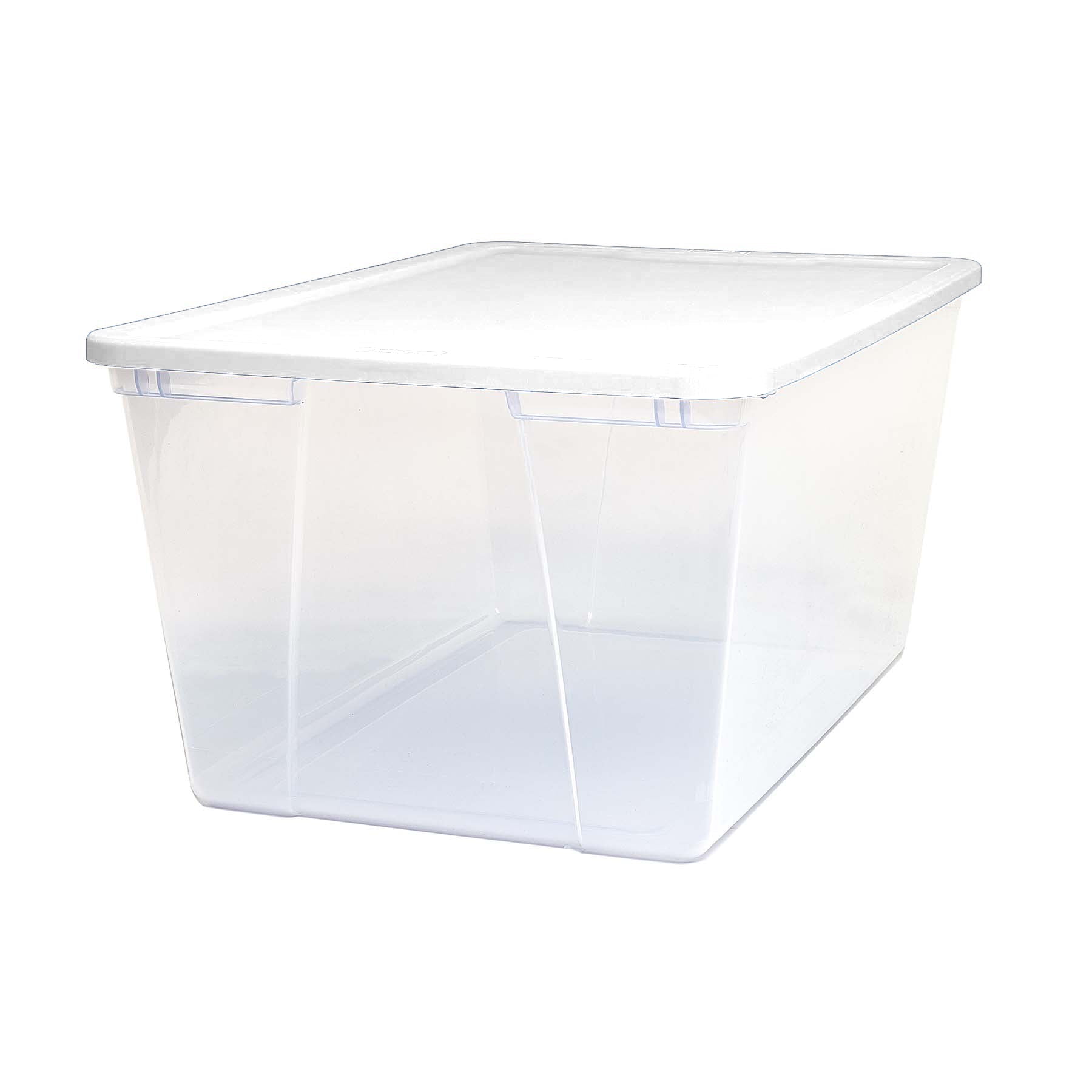 Homz Snaplock® 90 Quart Storage Container, Clear/White, Set of 6