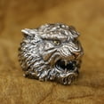 thumbnail image 4 of Brass Eyes Copper Nose 925 Sterling Silver Tiger Ring Punk Jewelry TA433 US Size 10, 4 of 16