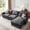 dark gray, variant on DoMaDing 109" Cloud Sectional L Shaped Sofa with Ottoman, Chenille Modular Couch for Living Room, Dark Gray