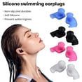 thumbnail image 1 of Sunsanly 1 Pair Swimming Earplugs Silicone Waterproof Non-Slip Ear Plugs Friendly to Skin Noise Reduction Ear Plugs Swim Training Equipment,Black, 1 of 8