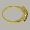 thumbnail image 4 of LBG British Made 9k Yellow Gold Natural Pink Tourmaline Womens Promise Ring - 33 size options - Size 9.5, 4 of 7