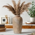 thumbnail image 3 of Large Ceramic Rustic Vase, 11 inch Minimalist Decorative Farmhouse Tall Vase for Home Decor, 3 of 6