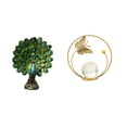 thumbnail image 1 of Elegante Escultura De Pavo Real Con Forma De Bola De Cristal, Figura De Metal, Adorno De Mesa Para Dormitorio, Oficina, Sala De Estar, Estantería, Pasillo, Chimenea, Decoración Del Hogar., 1 of 8