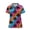 Palm Sunset, variant on CHAQLIN Moisture Wicking Polo Shirts, Pink Hearts Polyester Breathable Lightweight Women Zip Golf Shirts for Tennis Outdoor Sport
