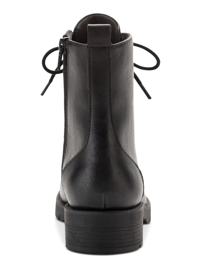 Sun + Stone Dark Leather Combat Boots. Amazon.com | Sun + Stone Womens Ruthee Faux Leather Ankle  main image 4