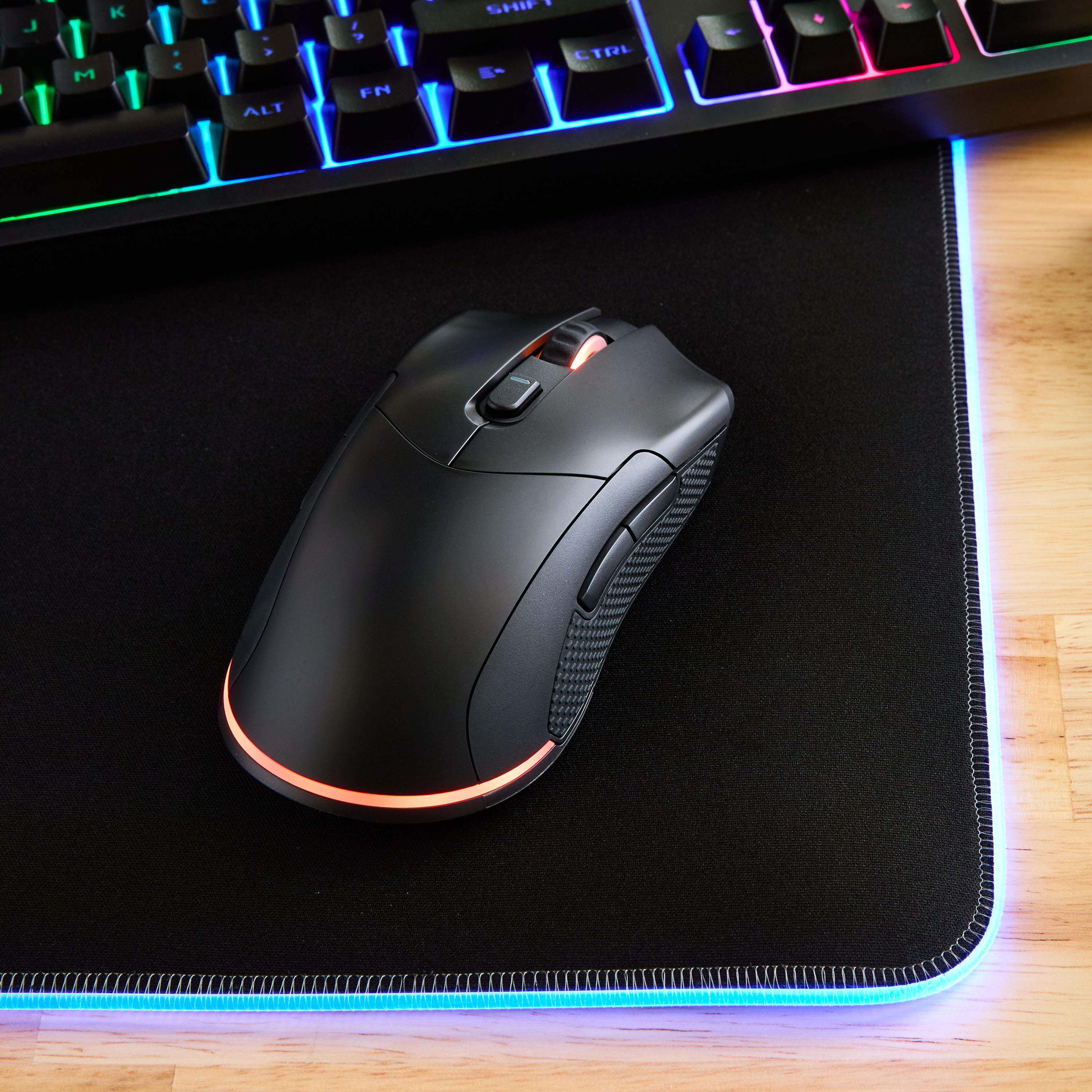 onn Rechargeable Wireless Gaming Mouse with RGB Lighting photo 2