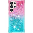 thumbnail image 2 of Case for Samsung Galaxy S24 Ultra Case Glitter Liquid Cute Clear Shockproof Back Cover,Soft TPU Phone Case for Samsung Galaxy S24 Ultra Gradient Turquoise, 2 of 14