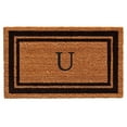 thumbnail image 2 of Black Border Monogram Doormat (Letter U), 2 of 2