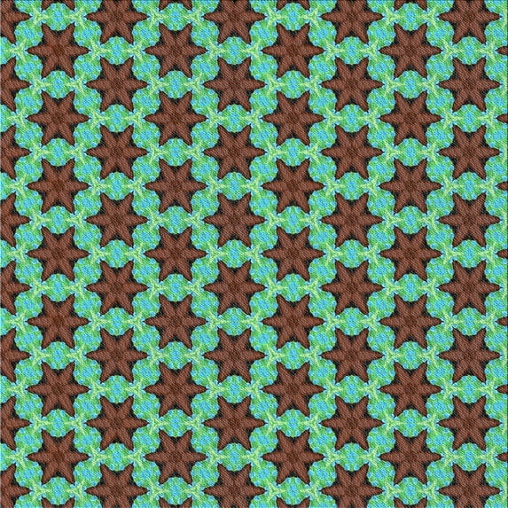 Ahgly Company Indoor Square Patterned Lime Mint Green Area Rugs, 4' Square