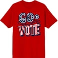 thumbnail image 3 of Go Vote! Adult Red Crew Neck Short Sleeve Tee-Small, 3 of 4
